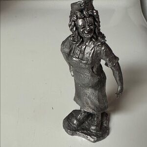 Silver Pewter Figurine - Home Art Decor